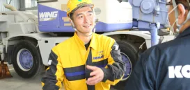 コマツ滋賀株式会社　整備士　作業背景